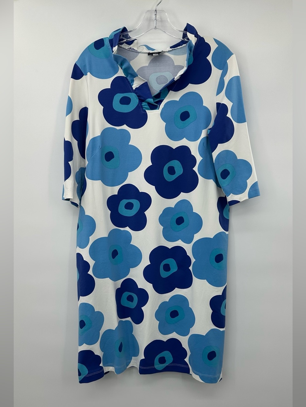 Sailor Sailor Blue Retro 70’s inspired Floral Dress size L